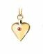 Joyería para ceniza 'Corazón' de oro amarillo 14 crt con rubí