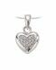 Joyería para ceniza plata Corazón con piedra zirconia