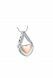 Colgante para cenizas con circonitas y corazón en color oro rosa