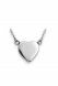 Collar para cenizas con corazón de acero inoxidable - rellenable