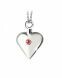 Joyería para ceniza corazón de plata con rubí
