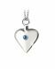 Joyería para ceniza corazón de plata con zafiro