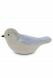 Mini urna para cenizas céramica 'Pájaro' azul claro