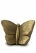 Urna pequeña para cenizas de cerámica de arte Mariposa dorado