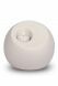 Mini urna de porcelana 'Lumos' con portavelas blanco mate