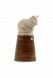 Urna para cenizas de gato en cerámica hecha a mano con corazón – marrón