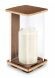 Farol para vela fabricado en bronce en colores diferentes