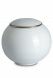 Urna para cenizas de porcelana 'Sfera' - Borde color platino