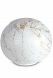 Urna para cenizas de porcelana 'Sfera' - Mármol de Carrara con vetas doradas