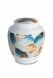 Mini urna funeraria de porcelana 'Classica' | Multicolor con estructura natural