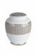 Mini urna funeraria de porcelana 'Classica' | Tréboles de cuatro hojas con doble borde dorado