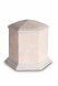 Mini urna funeraria de porcelana 'Esagono' | Relieve coral rosa