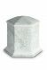Mini urna funeraria de porcelana 'Esagono' | Relieve de agua marina