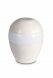 Mini urna para cenizas de porcelana 'Planet' - Motivo floral beige en relieve