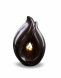 Urna portavelas Flame of Memory - marrón chocolate con acento nacarado