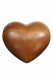 Urna en forma de corazón de madera - teñida oscura