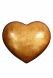 Urna en forma de corazón de madera - acabado en pan de oro