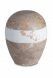 Urna para cenizas de porcelana 'Planet' - Motivo de mármol marrón y blanco