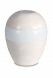 Urna para cenizas de porcelana 'Planet' - Motivo floral beige en relieve