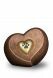 Urna para mascotas en forma de corazón con huella - grande
