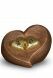 Urna DUO para mascotas en forma de corazón con espacio para dos animales