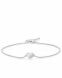 Pulsera conmemorativa de plata con corazón