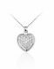 Colgante conmemorativa 'Corazón' de plata con piedra zirconia
