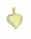 Colgante conmemorativa 'Corazón' de oro amarillo 14k con piedra zirconia
