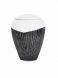 Urna fibra de vidrio 'Striee' blanco y negro