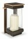 Farol para vela fabricado en bronce en colores diferentes
