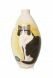 Urna pintada a mano gato negro/blanco