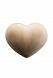 Mini urna funeraria corazón de madera de cereza