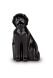 Urna para perro de cerámica negro satinado