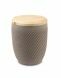 Urna funeraria 'Pearl' gris-marrón con tapa de madera de abeto