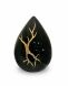 Urna funeraria pequeña de lágrima 'Kintsugi' negro