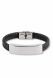 Pulsera trenzada para cenizas de cuero negro
