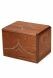 Urna funeraria de madera caoba con piedra zirconia