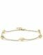 Pulsera conmemorativa de chapado en oro amarillo con 5 corazones de 5 mm