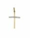 Colgante conmemorativa 'Cruz' de oro bicolor 14k con piedra zirconia