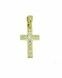 Colgante conmemorativa 'Cruz' de oro amarillo 14k con piedra zirconia