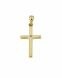 Colgante conmemorativa 'Cruz' de oro amarillo 14k con piedra zirconia