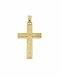 Colgante conmemorativa 'Cruz' de oro amarillo 14k mate y brillante
