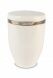 Urna funeraria de metal crema blanca 'Diamante'