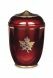 Urna funeraria roja de metal 'Hoja'