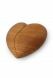 Mini urna dúo corazón en madera de cerezo aceitada con acabado satinado