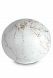 Mini urna para cenizas de porcelana 'Sfera' - Mármol de Carrara con vetas doradas