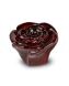 Mini urna funeraria de cerámica «Rosa eterna» rojo oscuro