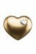Mini urna funeraria 'Corazón de oro' con corazón de plata