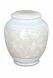 Urna funeraria de porcelana 'Classica' con motivo floral beige