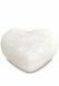 Urna funeraria en forma de corazón semierguido con motivo floral - Colección Love